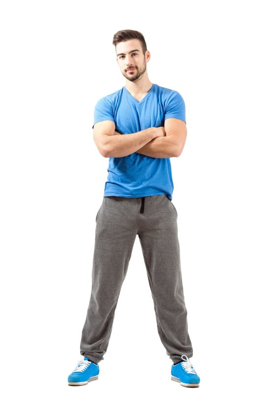Example of loose pants that you can wear with the PhalloSan.