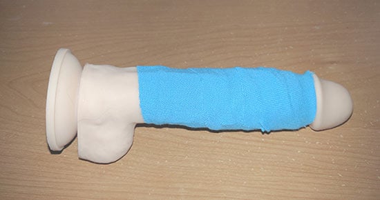 an example of a penis traction wrap